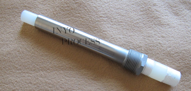 PVDF injector with steel support tube